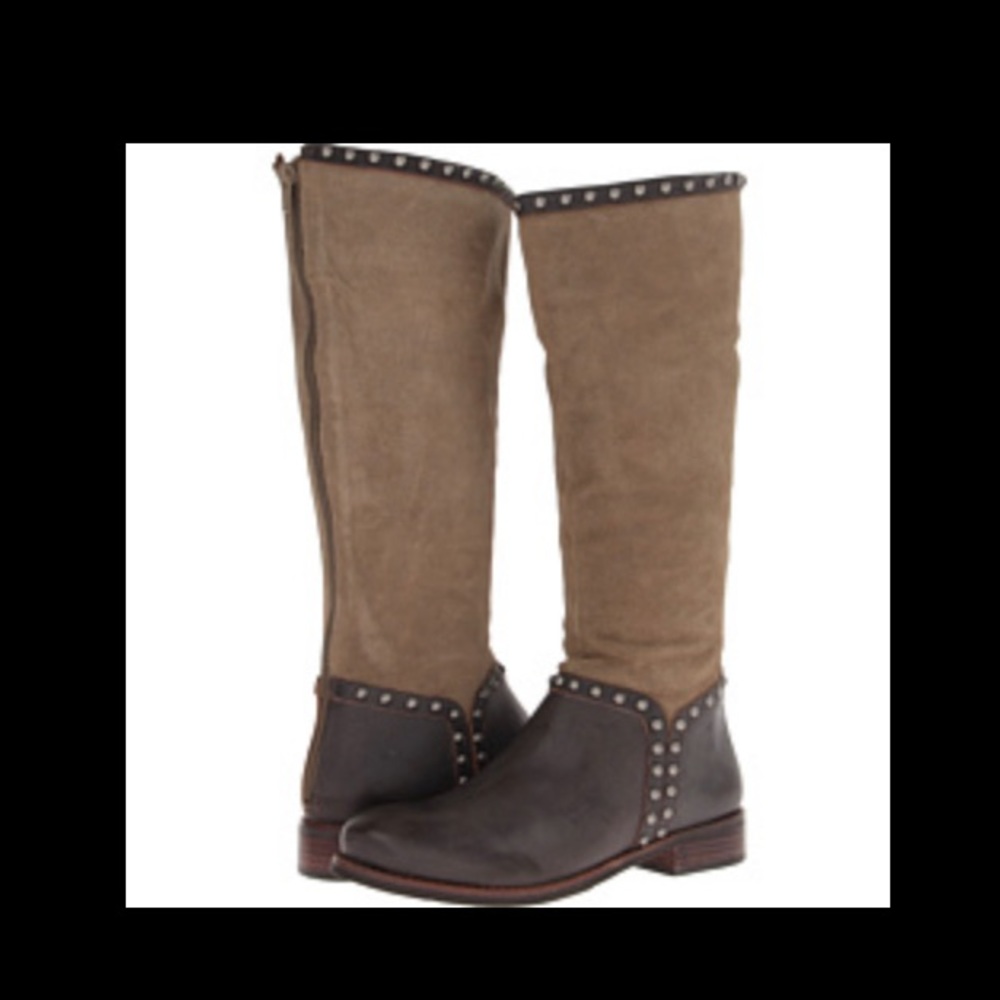 Leather Matisse boots with metal studs